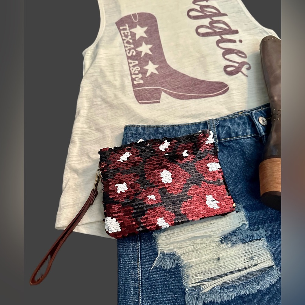 Sparkly Sequined Wristlet Purses